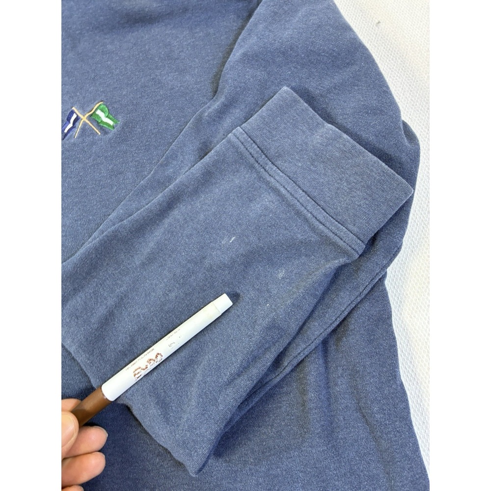 Peter Millar Men's 1/4 Zip Pullover Navy Blue Cotton Blend‎ XL - Picture 6 of 10